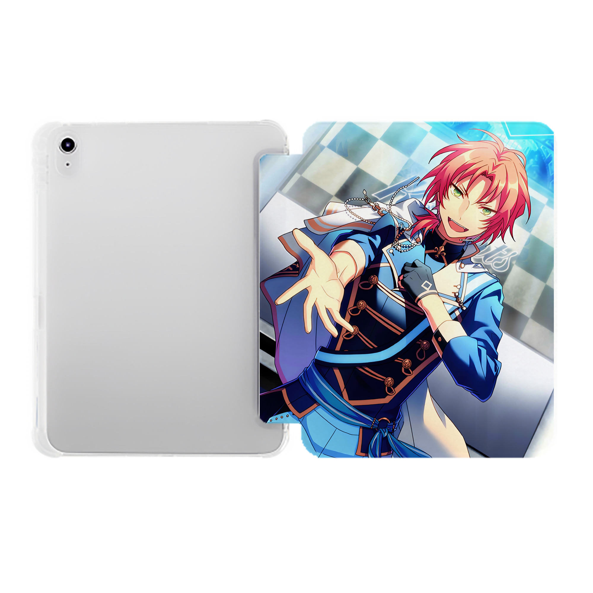 （画像用） あんさんぶるスターズ! Ensemble Stars IPad ケース ペン収納付き 三つ折りスタンド PUレザー×シリコン 対応機種9.5/10.5/10.9インチ